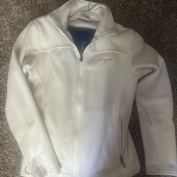 Columbia Soft White Fleece Jacket - Picture 1 of 6